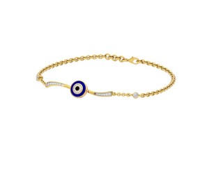 Bracelet chaîne en or rose/blanc/jaune 9 carats avec diamants pour femmes, OEM - Product Image 5