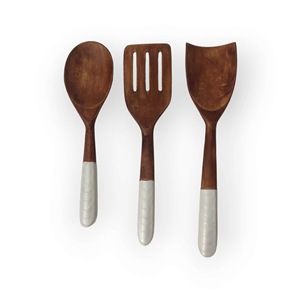 Cuillère de service en bois personnalisable, qualité supérieure, poignée confortable, résistante à la chaleur, passe au lave-vaisselle, vaisselle ovale américaine - Product Image 4
