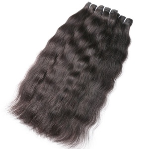 Extensiones de Cabello Humano Remy Indio, Ondulado Profundo, Doble Trama, Tejido a Máquina, Cabello Virgen, Color Negro, Cutícula Completamente Alineada - Product Image 6