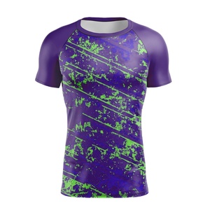 เสื้อวิ่งรัดรูปสำหรับผู้ชายเสื้อแรชการ์ดแห้งเร็วระบายอากาศได้ดีสำหรับออกกำลังกายฟิตเนสยิม - Product Image 1