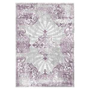RUGS DEPOT LXDP-0474 Wholesale Grey Silver Minimalist Designer Digital Printed Machine Washable Chenille Area Rug Non <b>Slip</b> - Product Image 1