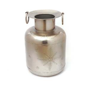 Pot de fleur et support en métal doré de style arabe en acier doux de haute qualité pour mariage et décoration de la maison avec poignées - Product Image 5