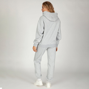 Women's Tracksuit In Classic <b>Grey</b> Pullover Hoodie Regular Fit Joggers Running Sweat Suits - Product Image 2