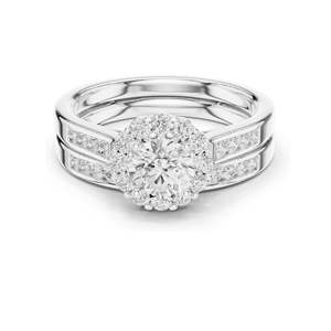 Bague de fiançailles pour femme avec diamant de laboratoire rond brillant de 1,25 carat, clarté VVS-VS EF, or 18 carats, 14 carats, 10 carats et argent 925 - Product Image 2