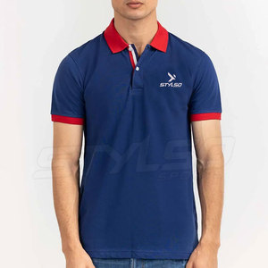 Camiseta informal de golf para hombre, camiseta de polo, patrón sólido, tejido de punto, ropa de moda a precio mayorista - Product Image 1