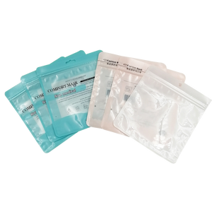 Benutzer definierte Pink Blue Self Seal Reiß verschluss Kunststoff Einzelhandel Verpackungs tasche Druck verschluss beutel Paket für Gesichts maske mit Hang Hole Moist ure Proof - Product Image 5