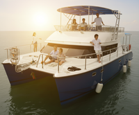Yacht télécommandé UBI 1650 personnalisé, 50 passagers, 350 CV, moteur essence, coque en aluminium soudée de qualité marine, 16 m, 35-40 nœuds