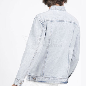 Veste en jean en toile de coton coupe ajustée pour homme, col montant, style décontracté urbain, couleur unie, hiver, couleurs personnalisables - Product Image 6