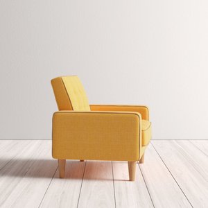 Sillón Individual Cuadrado GSD68008, Cómodo y Reclinable, Tapizado en Cuero Genuino y Tela Multicolor, para Hogar u Oficina - Product Image 6