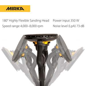 Moteur sans balais pour ponceuse à cloisons sèches électrique Bluetooth, tête orbitale de 9 pouces, flexible à 180 degrés, portable avec sac de transport - Product Image 4