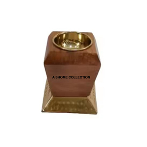 Brûleur d'encens de la meilleure qualité petit ensemble de brûleurs Bakhoor en bois porte-encens en laiton fait à la main à vendre - Product Image 4