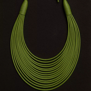 Handmade Chunky Multi Layer Necklace Wax Cord Necklace Best Party ware Gift Choker Necklace Designer Embroidery for Women's - Product Image 1