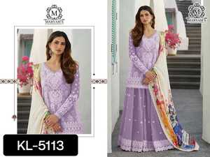 Nuevo diseñador de ropa de boda Heavy Georgette estilo paquistaní Sharara traje con bordado elegante trabajo Indianj vestido para mujer tela - Product Image 4