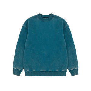 เสื้อฮู้ดคอกลมผ้าคอตตอนสีเรียบแบบวินเทจสำหรับทั้งชายและหญิง - Product Image 5