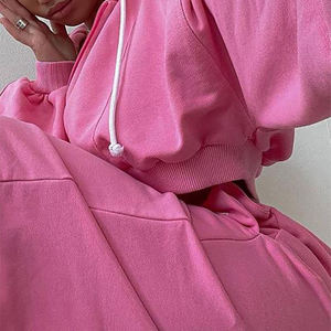 Chándales de invierno personalizados para mujer Chándal de diseñador de peso pesado con manga larga con capucha y pantalón acampanado - Product Image 3