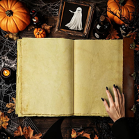 Grand livre de sorts en cuir Hocus Pocus, 22x14,5 pouces, journal grimoire d'Halloween avec serrure, décoration gothique effrayante