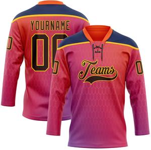 Maillot de hockey sur glace personnalisé avec nom et numéro de joueur, maillots de hockey sur glace personnalisés à la vente - Product Image 3