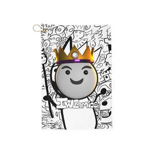 Toalla de golf King Stickman, toalla deportiva con dibujos animados de IW Comics, arte original - Product Image 1