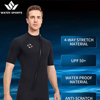 Combinaison de plongée intégrale en néoprène thermique 3 mm pour homme, coupe courte, rayée, épaisse, pour le surf, la plongée, le snorkeling et le kayak