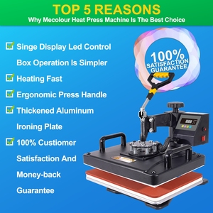 8 in 1 Combo Multifunction Manual New Heat Press Machine Magic Mug Sublimation T-Shirt Printing Machine 110V/220V 1250W