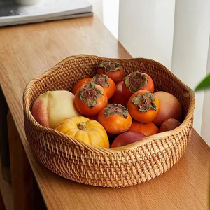 Cheapest Price - Bamboo Rattan <b>Basket</b> for Fruit, <b>Storage</b>, Decoration - Rattan <b>Basket</b> Handicraft <b>Storage</b> <b>Baskets</b> - Product Image 6