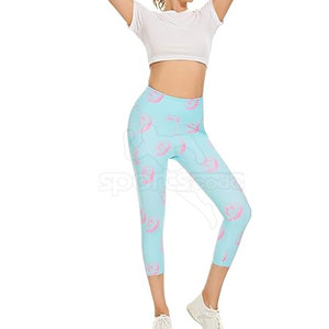 Leggings Cortos Cómodos de Cintura Alta, Transpirables, de Tejido Elástico Suave, Ropa Deportiva para Entrenamiento Físico - Product Image 2