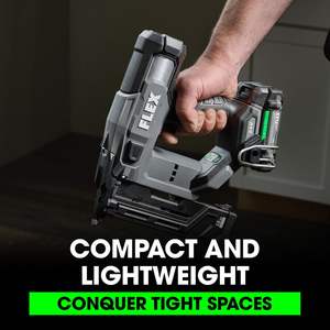 Kit de grapadora neumática de corona estrecha de 1/4 de pulgada sin escobillas de 24 V con batería de litio de 2.5 Ah y cargador rápido de 160 W - Product Image 2