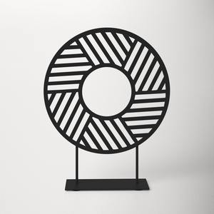 Objet de table ronde noire de haute qualité Artisanat durable Design contemporain Parfait pour les espaces sophistiqués - Product Image 1