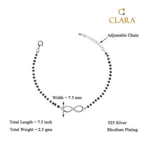NOVAMART Fine 925 Sterling Silver <b>Infinity</b> Hand Mangalsutra <b>Bracelet</b> Fashion Charm for Women Wholesale Export - Product Image 5