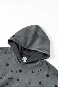 2026 Sweat à capuche unisexe oversize en molleton de coton, personnalisable, avec poche, effet délavé à l'ancienne et délavé à l'acide, pour l'hiver - Product Image 5