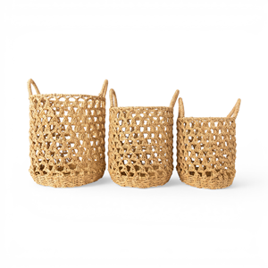 Cesto de Ropa de Mimbre con Forro de Plástico, Cesto de Almacenamiento de Tamaño Estándar - Product Image 1
