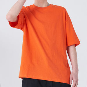 Camiseta personalizada de algodón 100% para hombre, Camiseta de calidad con cuello redondo en blanco, ropa de calle con hombros caídos, camiseta de gran tamaño para hombre - Product Image 2