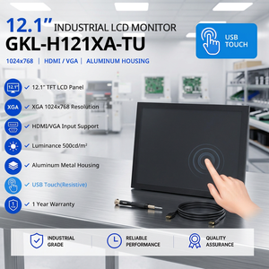 Premium <b>Plug</b> and Play Rack Monitor <b>USB</b> PNP Rack Touch Monitor Rack Mount PNP Monitor With Rack Mount Brackets - Product Image 1
