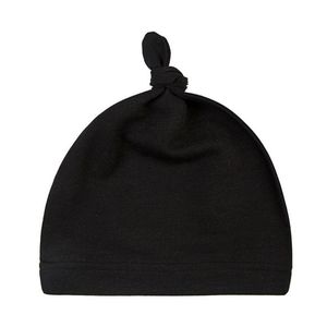 Gorro de punto de algodón orgánico anudado al por mayor, gorro de bebé, gorro de bebé para niños y niñas, gorro anudado para recién nacidos, gorros - Product Image 2