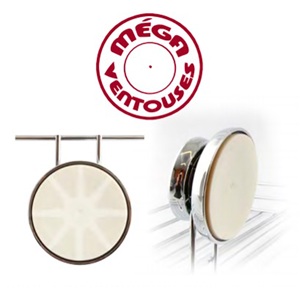 6 GANCI A VENTOGLIO IN PLASTICA CROMATA MILADY - Product Image 2