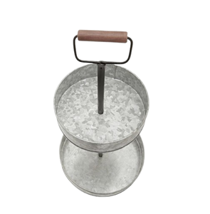 Handmade Tableware Dessert Accessory Galvanized Metal Cake Stand for Wedding <b>Party</b> Hotels <b>Sweet</b> Display Stand - Product Image 1