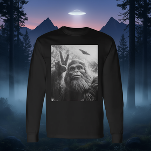 Maglietta a maniche lunghe Bigfoot Selfie Sasquatch Ufo - Product Image 3