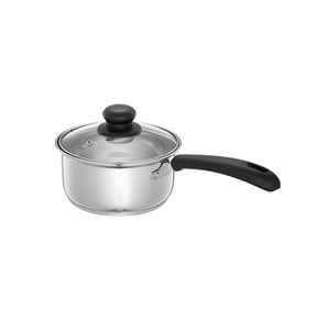 Black Pearl 1 Litre 14cm 3.25mm Thick Hard Anodised American Non-Stick Saucepan Easy to Pour Metal Spoon Friendly - Product Image 5