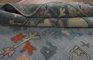 Alfombra Oushak de Lujo Hecha a Mano, Alfombra Turca de Lana de Alta Densidad con Respaldo de Látex, Tamaño Personalizado - Product Image 6