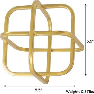 Esfera geométrica escultura moderna bola decorativa de Metal cuadrada para el hogar MESA CENTRO DE MESA sala de estar escritorio decoración del hogar - Product Image 2