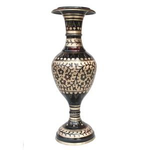 Florero de latón de alta calidad con grabado en oro acabado para decoración del hogar florero decorativo de mesa - Product Image 2