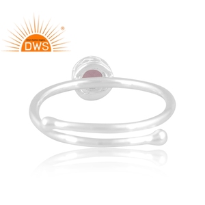 Anillo apilable de piedras preciosas de amatista Rosa Natural de plata de ley fina de la mejor calidad, fabricante de joyería personalizada - Product Image 4