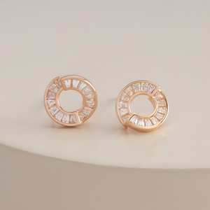 92.5 <b>Silver</b> <b>Stud</b> <b>Earrings</b> Geometric Design for Party 188370 - Product Image 2