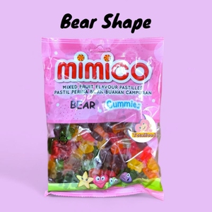 HALAL Certified Fruity Low-Sugar Multi-Colored <b>Gummy</b> Candy Drops in Bag-MIMICO Brand 50g X80 Pack - Product Image 4