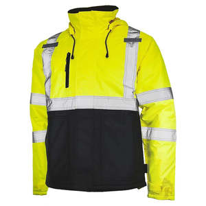 Custom Company Logo Safety Jacket High Visibility <b>Reflective</b> Compliance Standard, Winter Thickened Safety Workers Jacket - Product Image 3