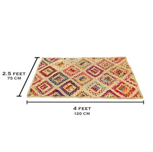 Tapis en Jute au Design moderne fait à la main pour le salon et la chambre à coucher, disponible au prix de gros de l'inde - Product Image 2
