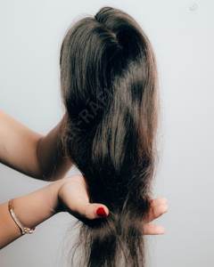 100g de qualité supérieure 5x5 100% sans enchevêtrement Remy Extension de cheveux Topper naturel brun noir indien péruvien cheveux sur une base de soie - Product Image 3