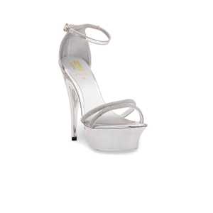 Sandale de mariée fantaisie argentée FN5336 Design élégant pour les mariées - Product Image 2