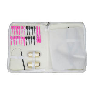 Pinces rose vif et noir outils d'extension de cheveux pinces en acier inoxydable 2 petits fils C Type aiguilles Logo personnalisé utilisation commerciale - Product Image 5