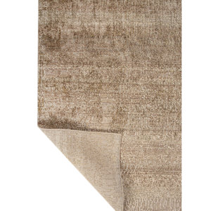 Tapis Aprezo Gold en laine et soie noués à la main, couleur unie, abstrait, rectangulaire, pour salon, tapis fait main pour couloir - Product Image 5